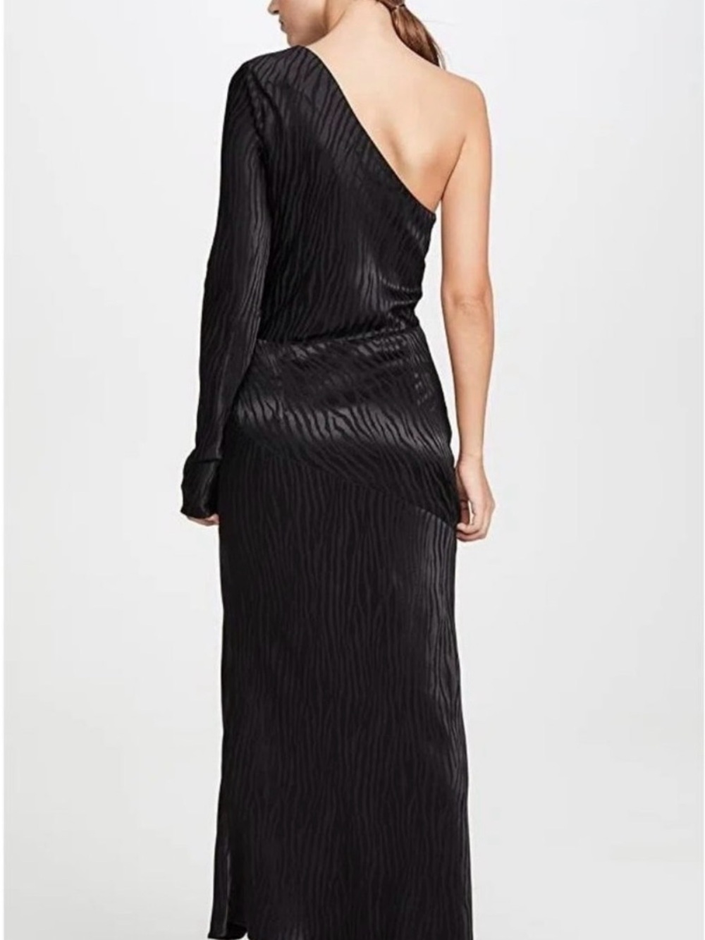 Bec + Bridge Kat Asymmetrical Dress Black One Shoulder Maxi Gown - Picture 2 of 6